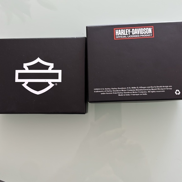 Harley-Davidson Black Leather wallet/Card Holder RFID protection - Picture 5 of 6